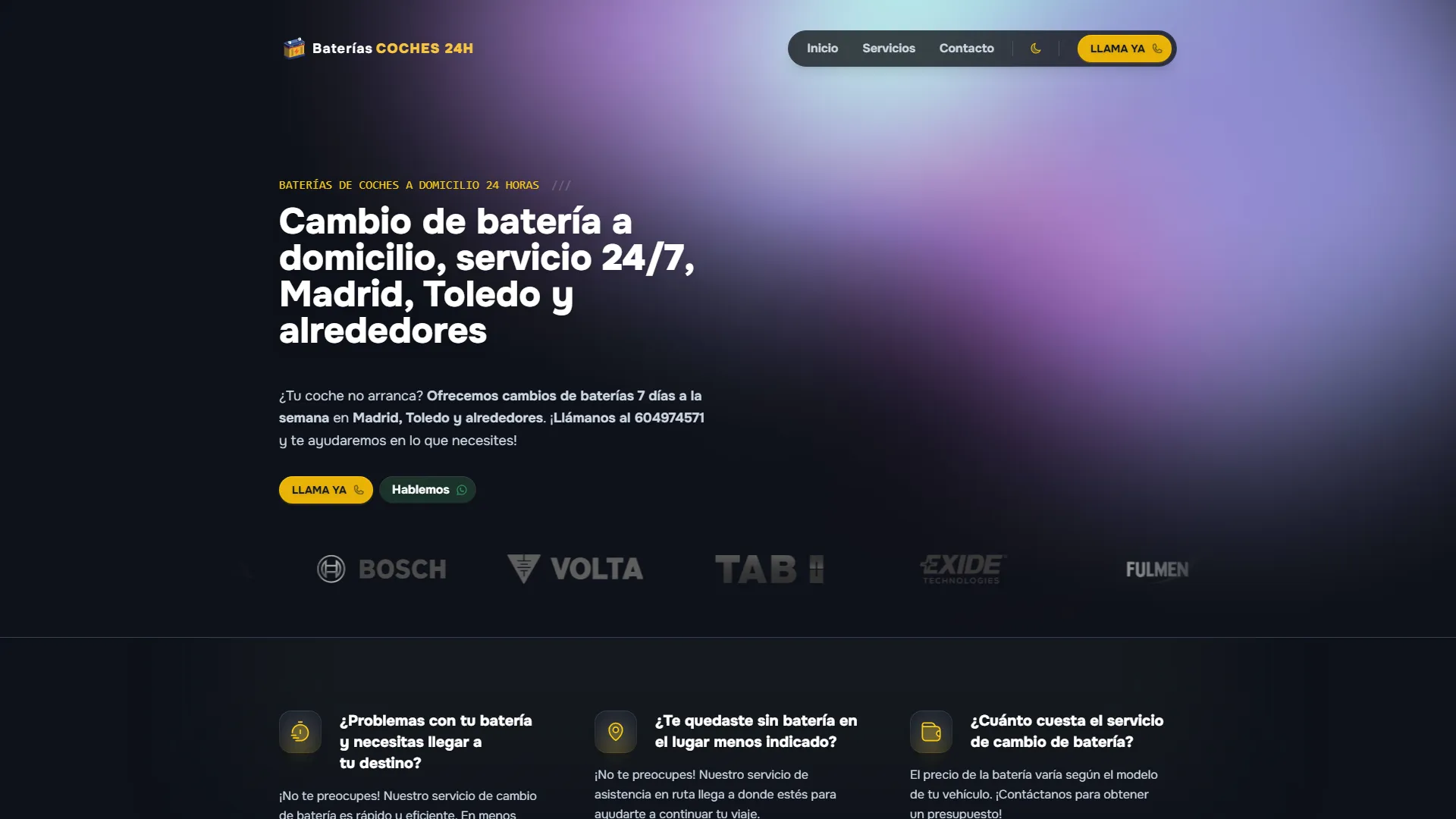 Screenshot of Baterias Express