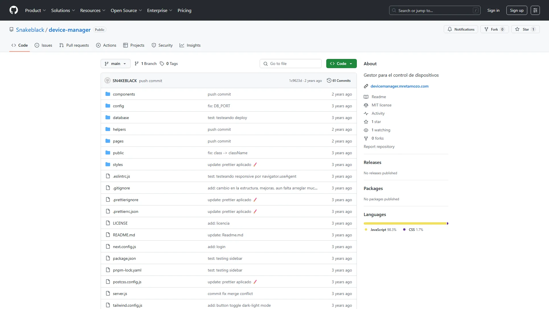Screenshot of Device Manager